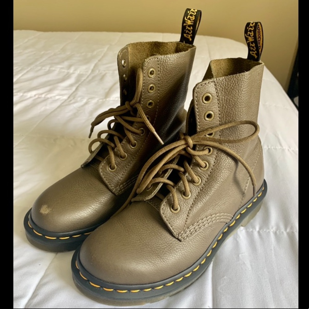 Army Green Doc Marten Boots